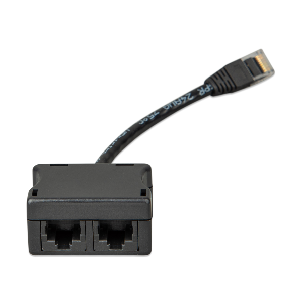 RJ45-splitter 1xRJ45 male/15cm cable/2xRJ45 female